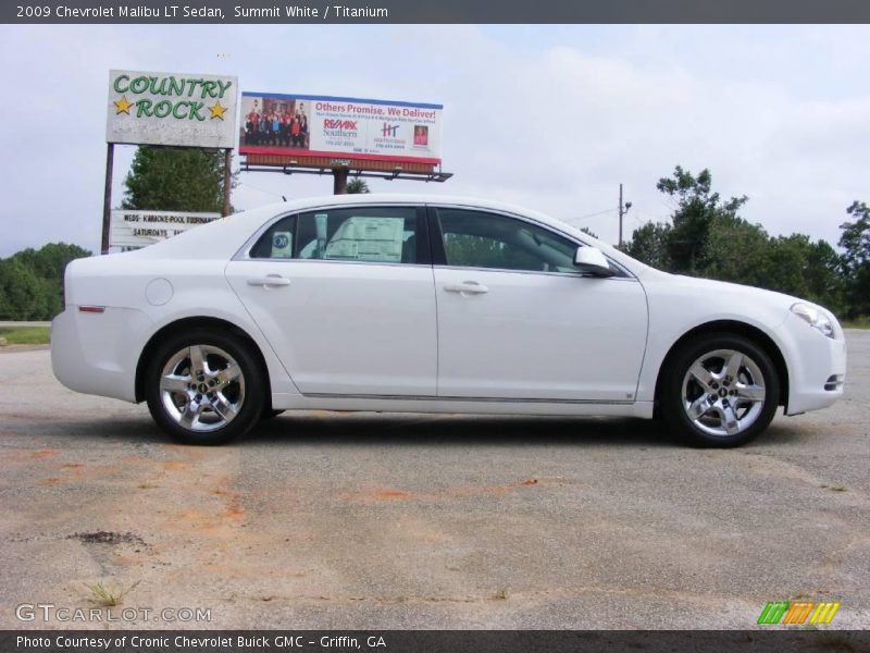 Summit White / Titanium 2009 Chevrolet Malibu LT Sedan