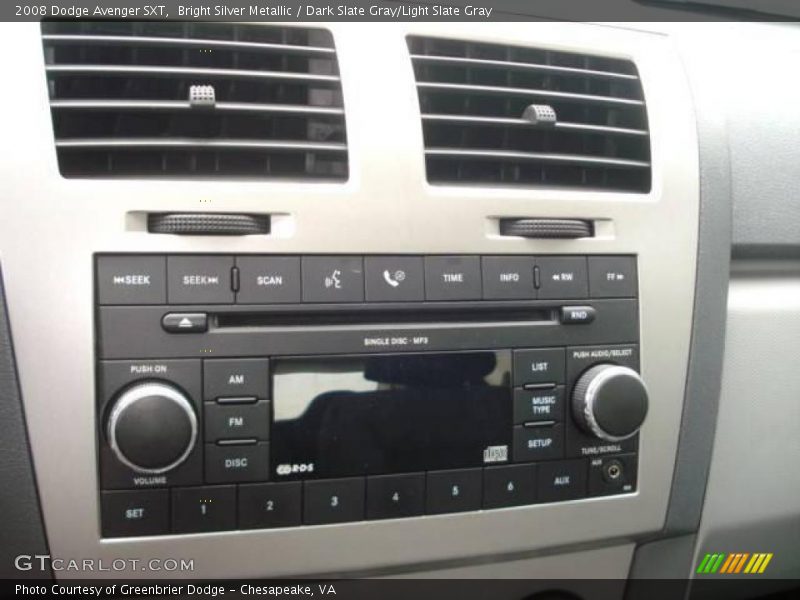 Bright Silver Metallic / Dark Slate Gray/Light Slate Gray 2008 Dodge Avenger SXT