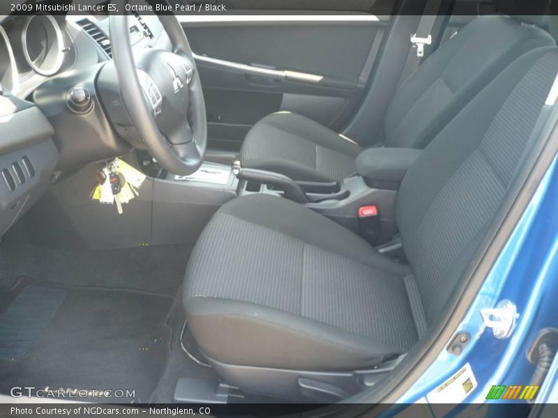 Octane Blue Pearl / Black 2009 Mitsubishi Lancer ES