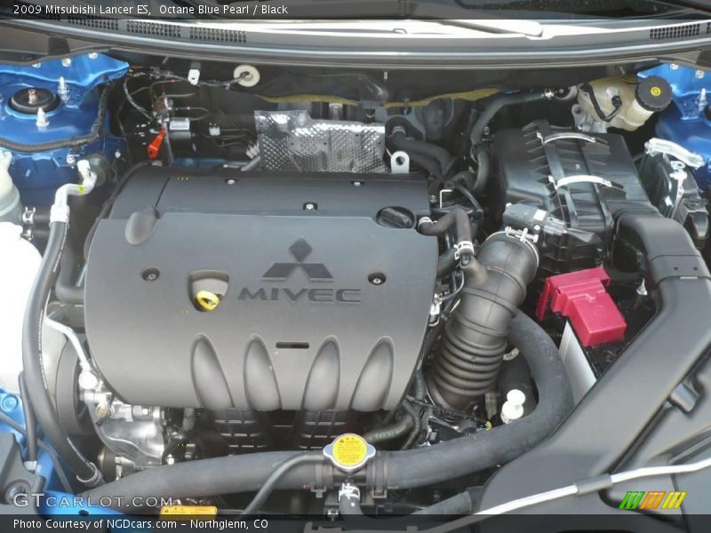 Octane Blue Pearl / Black 2009 Mitsubishi Lancer ES
