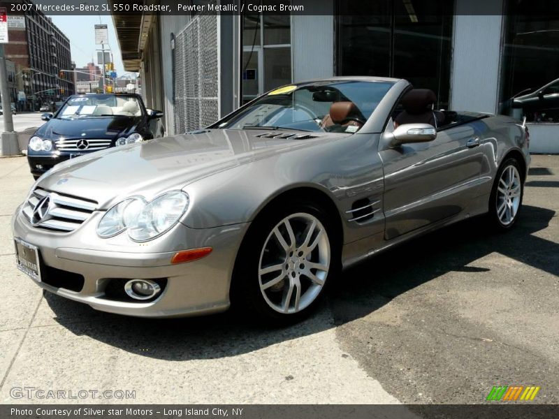 Pewter Metallic / Cognac Brown 2007 Mercedes-Benz SL 550 Roadster