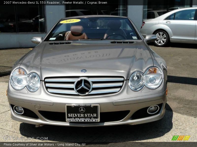 Pewter Metallic / Cognac Brown 2007 Mercedes-Benz SL 550 Roadster