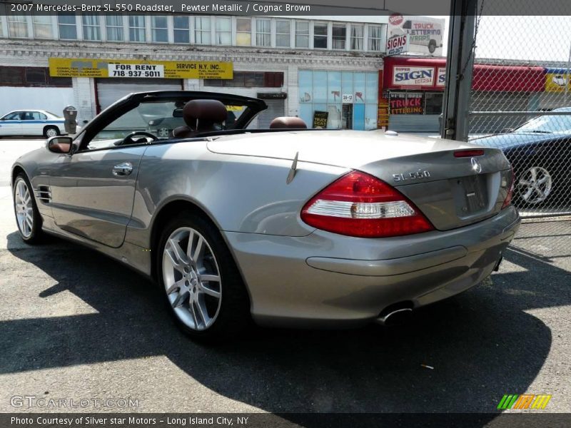 Pewter Metallic / Cognac Brown 2007 Mercedes-Benz SL 550 Roadster