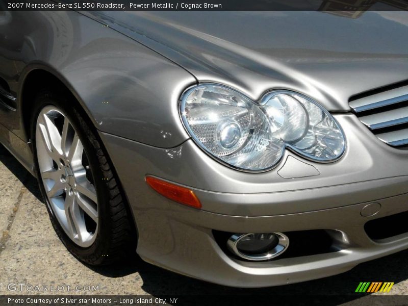Pewter Metallic / Cognac Brown 2007 Mercedes-Benz SL 550 Roadster