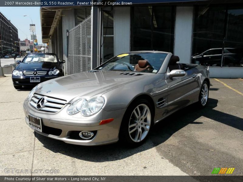 Pewter Metallic / Cognac Brown 2007 Mercedes-Benz SL 550 Roadster