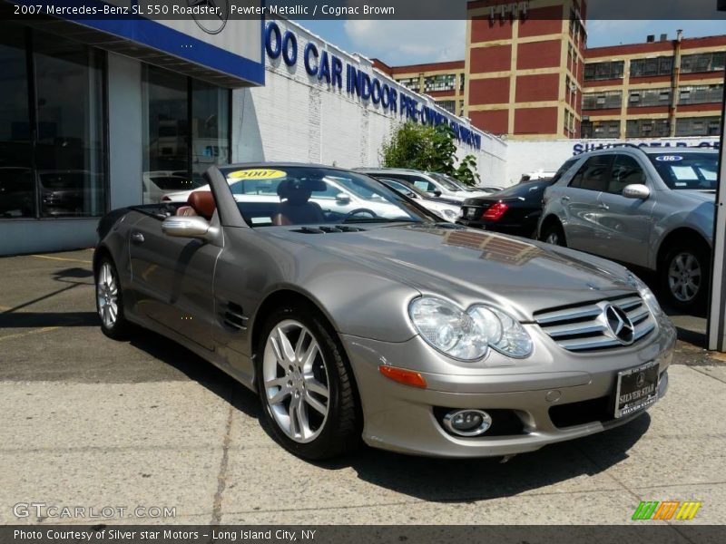 Pewter Metallic / Cognac Brown 2007 Mercedes-Benz SL 550 Roadster