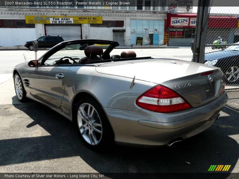 Pewter Metallic / Cognac Brown 2007 Mercedes-Benz SL 550 Roadster