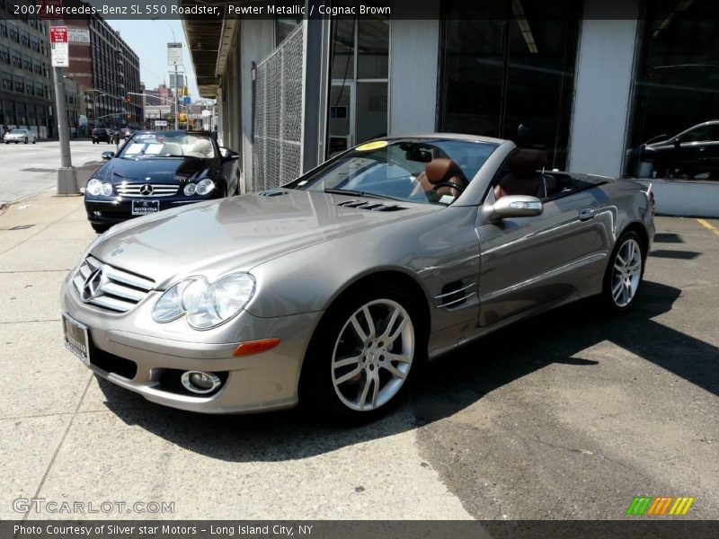 Pewter Metallic / Cognac Brown 2007 Mercedes-Benz SL 550 Roadster