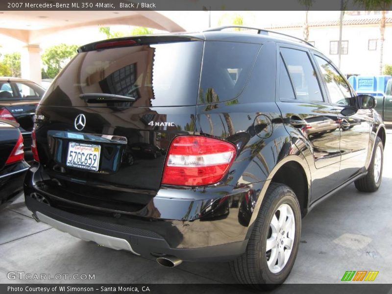 Black / Black 2007 Mercedes-Benz ML 350 4Matic