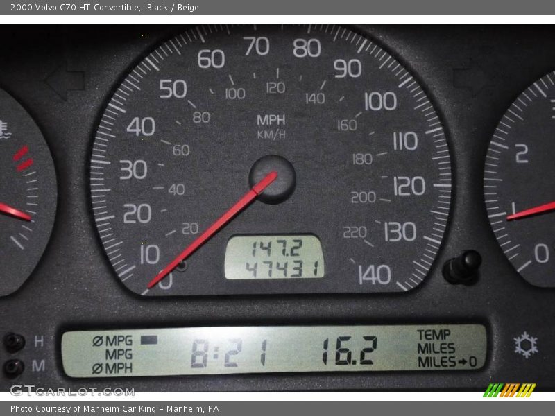 Black / Beige 2000 Volvo C70 HT Convertible