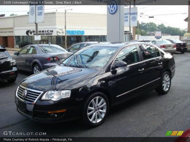 Deep Black / Black 2006 Volkswagen Passat 3.6 Sedan
