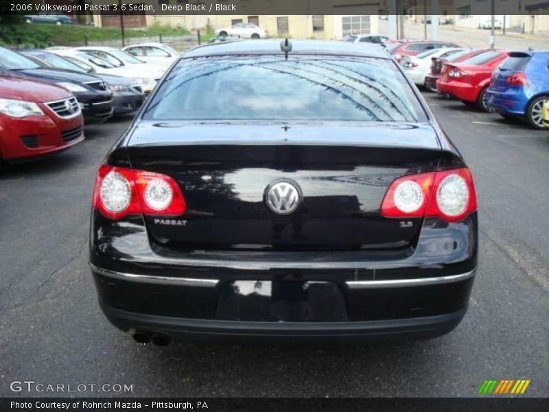 Deep Black / Black 2006 Volkswagen Passat 3.6 Sedan