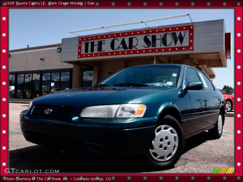 Dark Green Metallic / Oak 1998 Toyota Camry LE