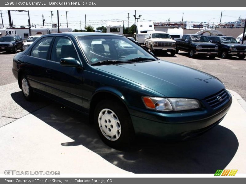 Dark Green Metallic / Oak 1998 Toyota Camry LE