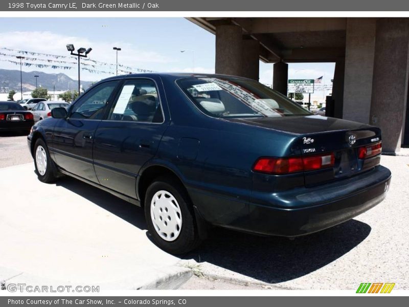 Dark Green Metallic / Oak 1998 Toyota Camry LE