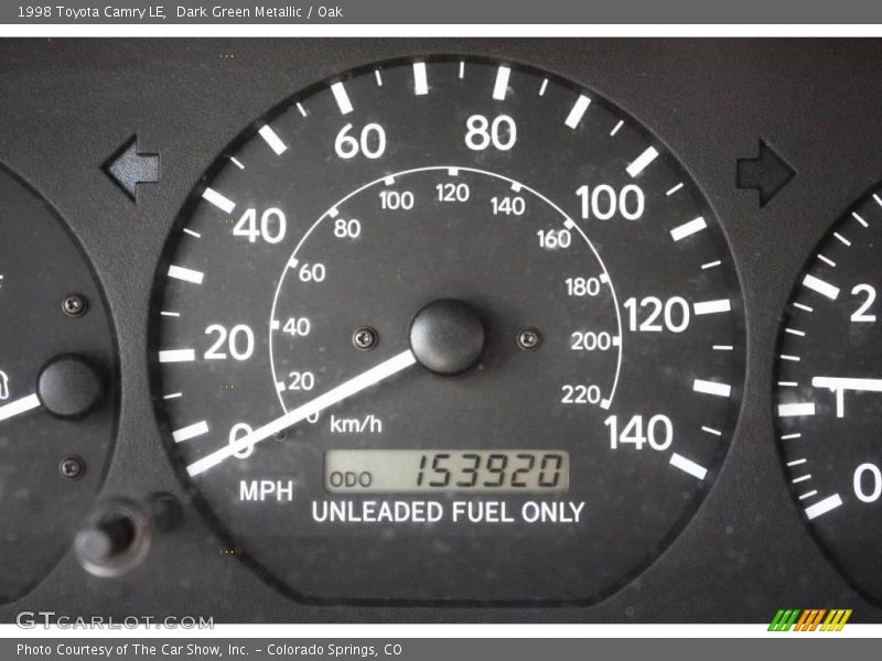 Dark Green Metallic / Oak 1998 Toyota Camry LE