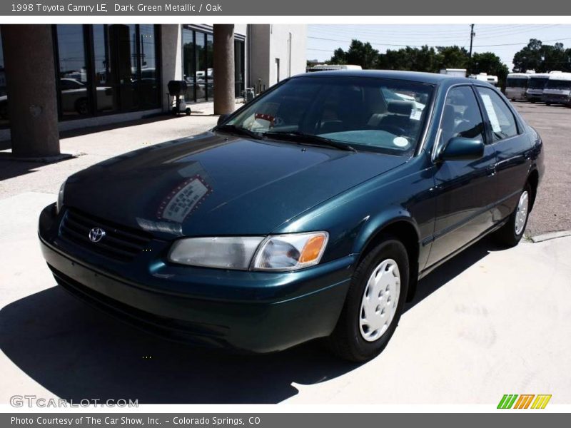 Dark Green Metallic / Oak 1998 Toyota Camry LE