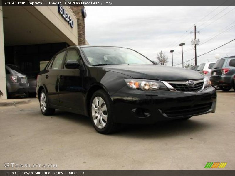 Obsidian Black Pearl / Ivory 2009 Subaru Impreza 2.5i Sedan