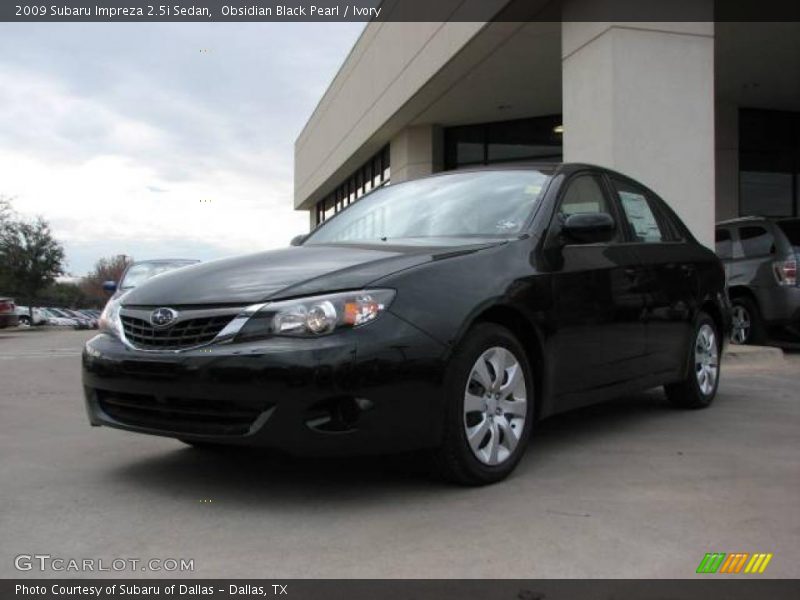 Obsidian Black Pearl / Ivory 2009 Subaru Impreza 2.5i Sedan