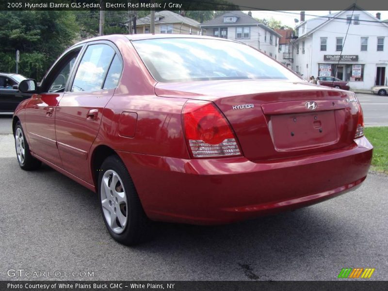 Electric Red Metallic / Gray 2005 Hyundai Elantra GLS Sedan