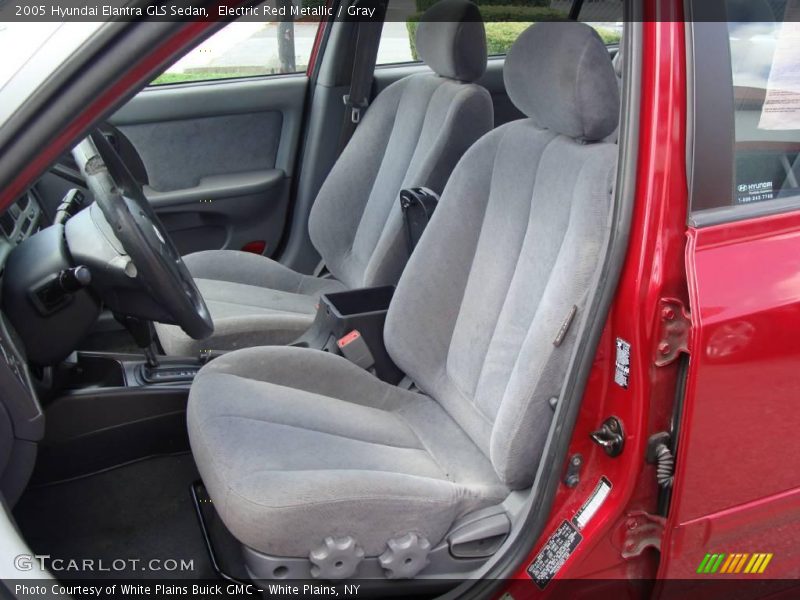 Electric Red Metallic / Gray 2005 Hyundai Elantra GLS Sedan