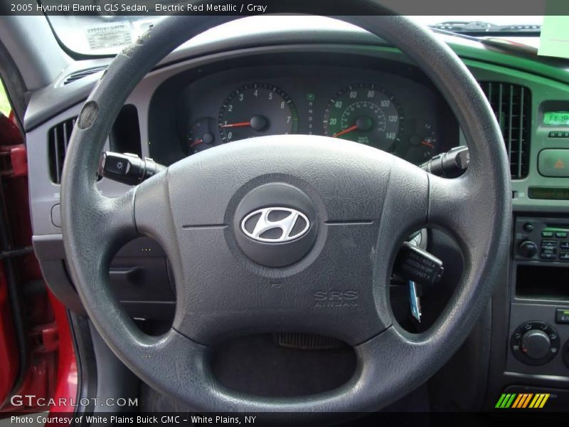 Electric Red Metallic / Gray 2005 Hyundai Elantra GLS Sedan