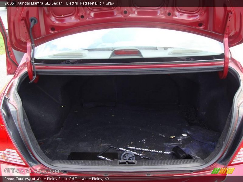 Electric Red Metallic / Gray 2005 Hyundai Elantra GLS Sedan