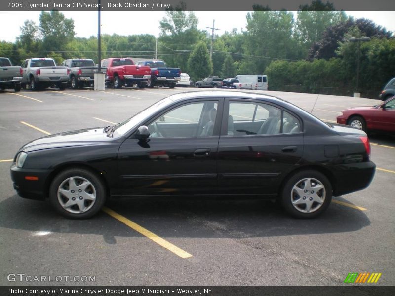 Black Obsidian / Gray 2005 Hyundai Elantra GLS Sedan