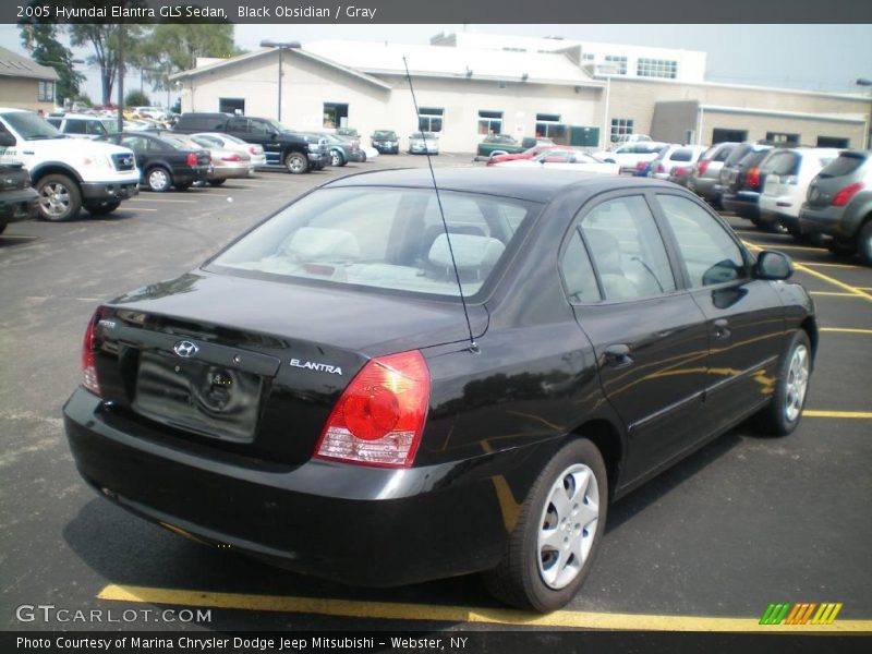 Black Obsidian / Gray 2005 Hyundai Elantra GLS Sedan