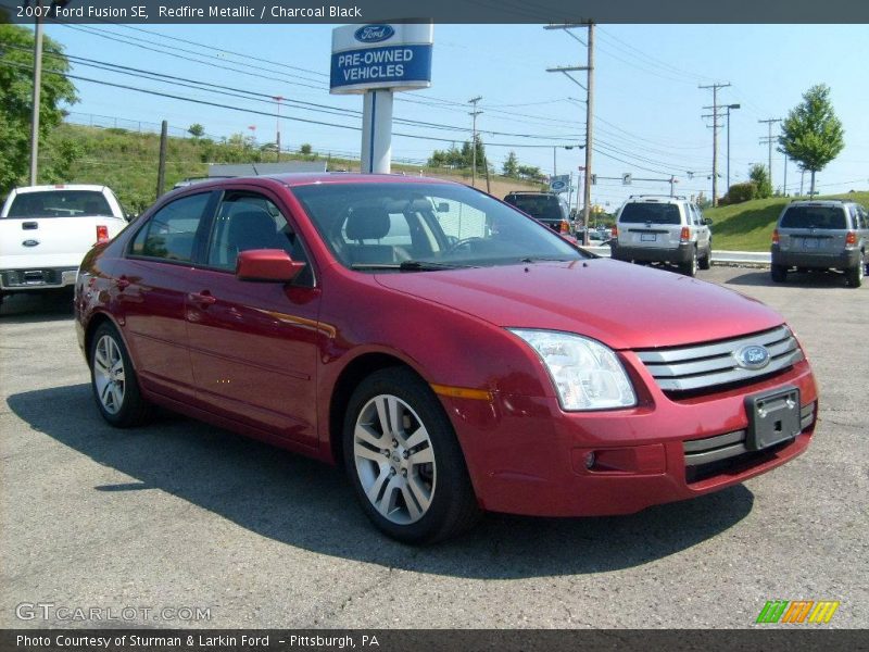 Redfire Metallic / Charcoal Black 2007 Ford Fusion SE