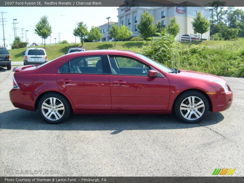 Redfire Metallic / Charcoal Black 2007 Ford Fusion SE
