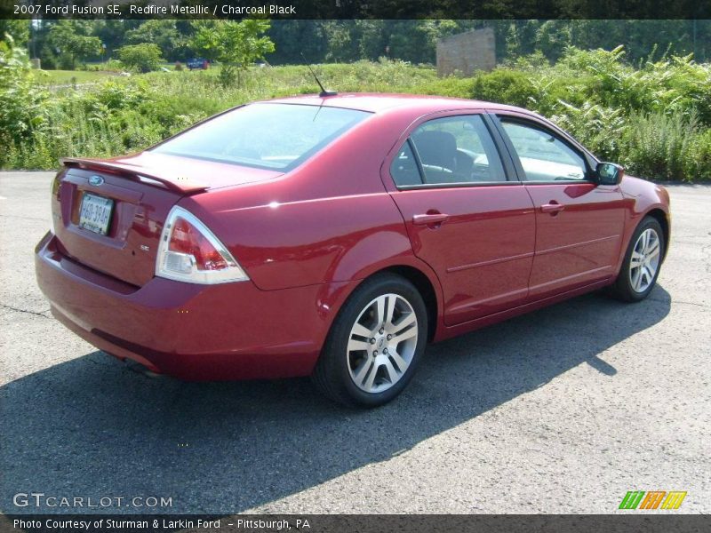 Redfire Metallic / Charcoal Black 2007 Ford Fusion SE