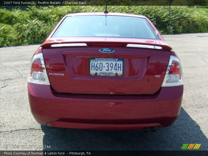 Redfire Metallic / Charcoal Black 2007 Ford Fusion SE