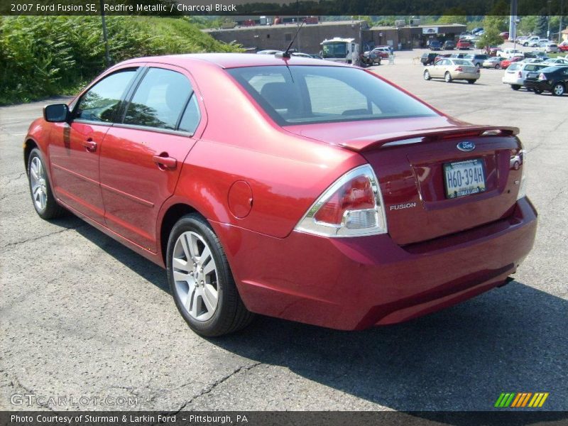 Redfire Metallic / Charcoal Black 2007 Ford Fusion SE