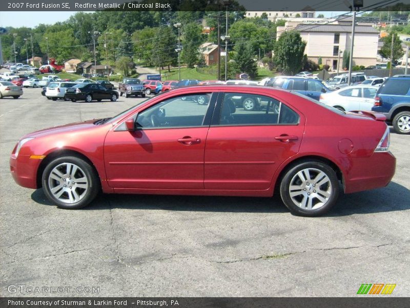 Redfire Metallic / Charcoal Black 2007 Ford Fusion SE