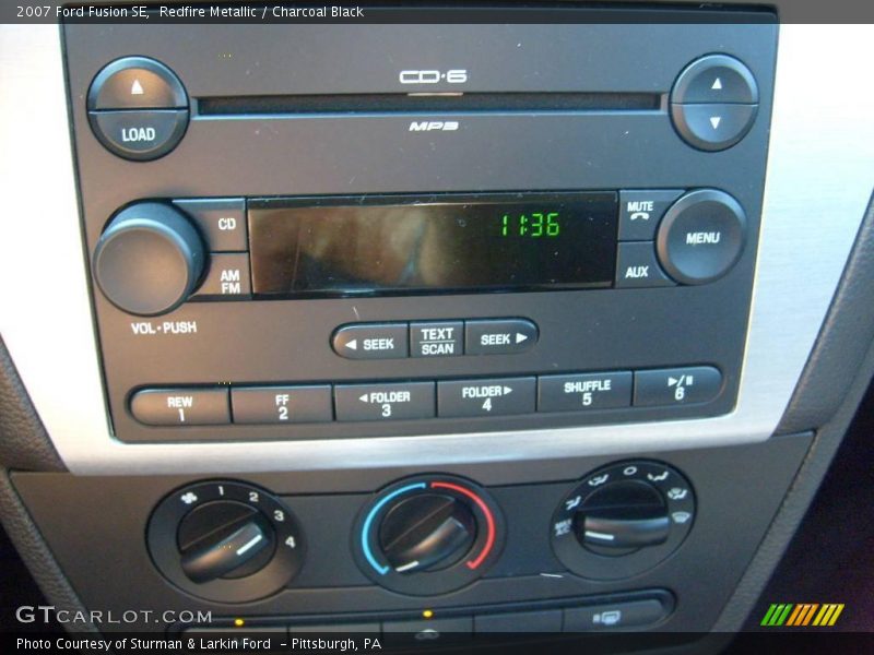 Redfire Metallic / Charcoal Black 2007 Ford Fusion SE