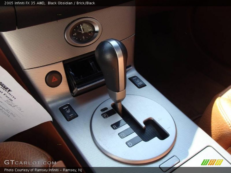 Black Obsidian / Brick/Black 2005 Infiniti FX 35 AWD