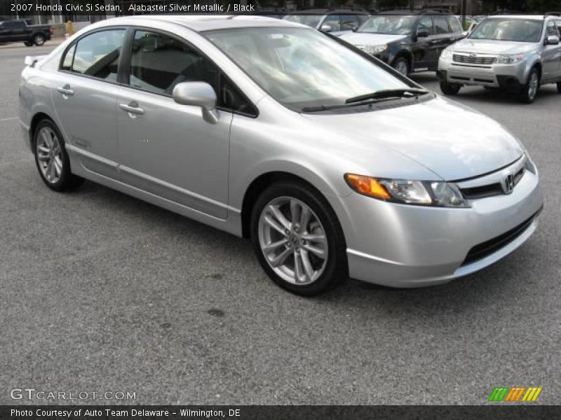 Alabaster Silver Metallic / Black 2007 Honda Civic Si Sedan