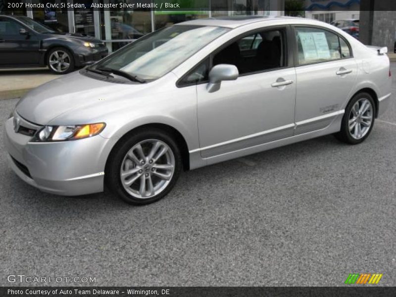 Alabaster Silver Metallic / Black 2007 Honda Civic Si Sedan