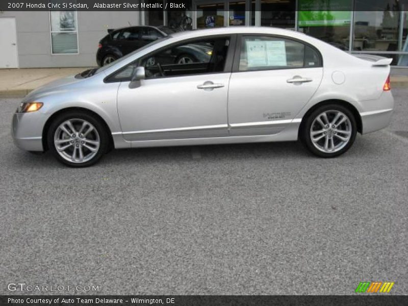 Alabaster Silver Metallic / Black 2007 Honda Civic Si Sedan