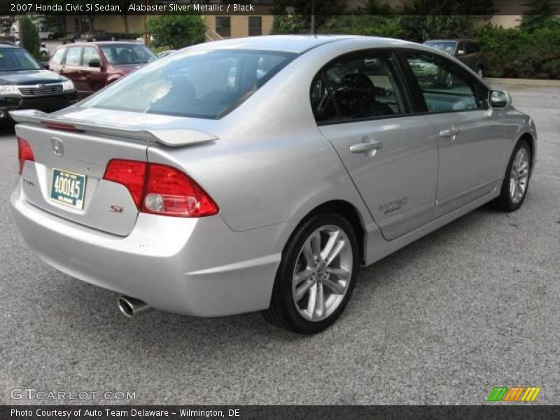 Alabaster Silver Metallic / Black 2007 Honda Civic Si Sedan