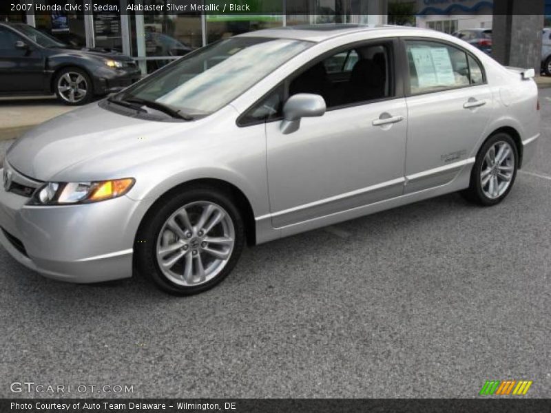 Alabaster Silver Metallic / Black 2007 Honda Civic Si Sedan