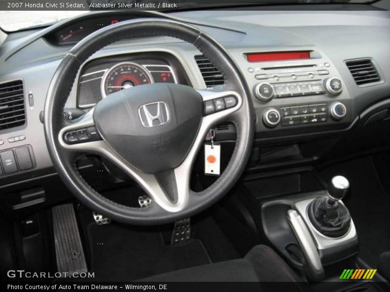 Alabaster Silver Metallic / Black 2007 Honda Civic Si Sedan