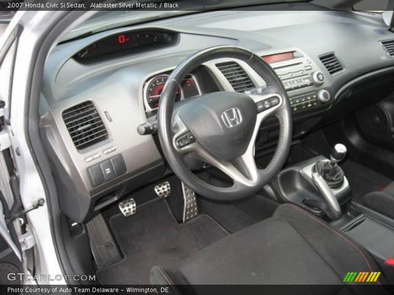 Alabaster Silver Metallic / Black 2007 Honda Civic Si Sedan