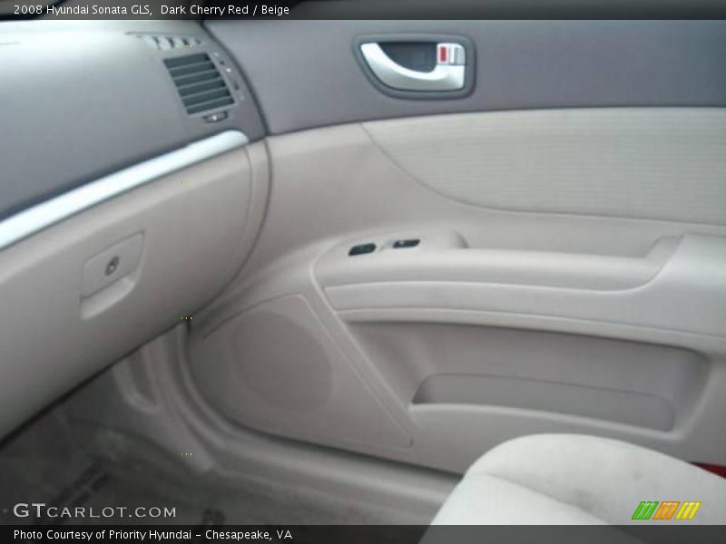 Dark Cherry Red / Beige 2008 Hyundai Sonata GLS