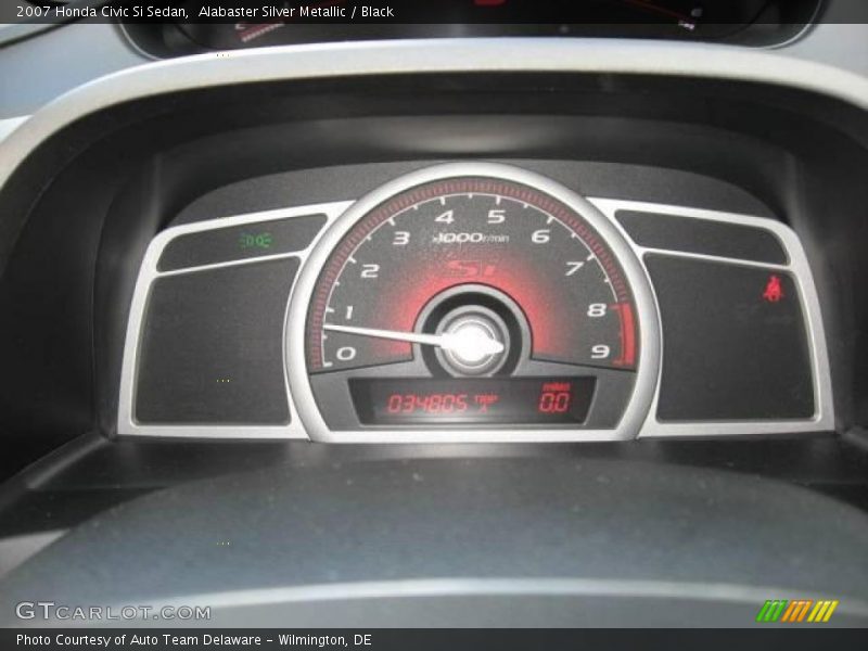 Alabaster Silver Metallic / Black 2007 Honda Civic Si Sedan