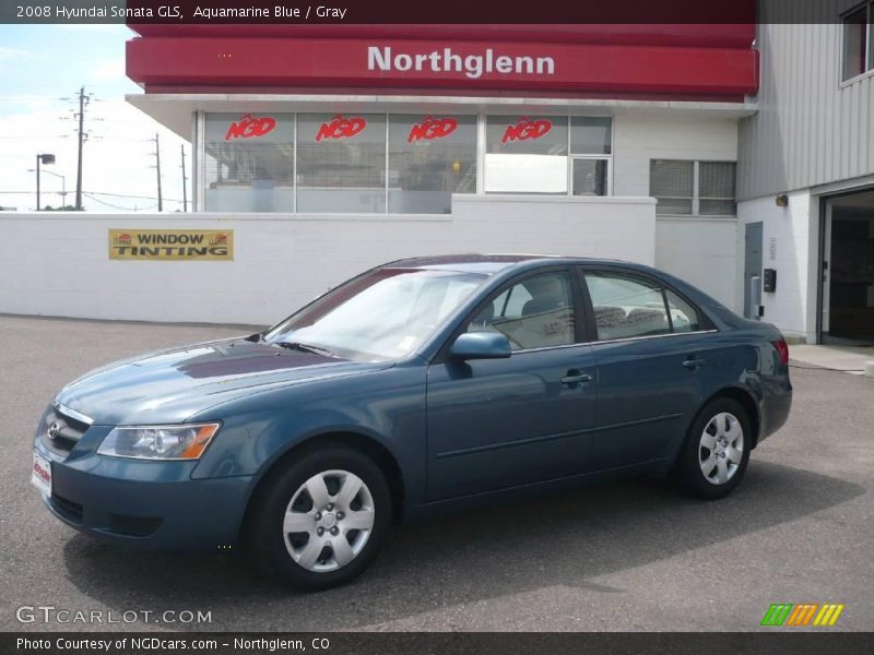 Aquamarine Blue / Gray 2008 Hyundai Sonata GLS