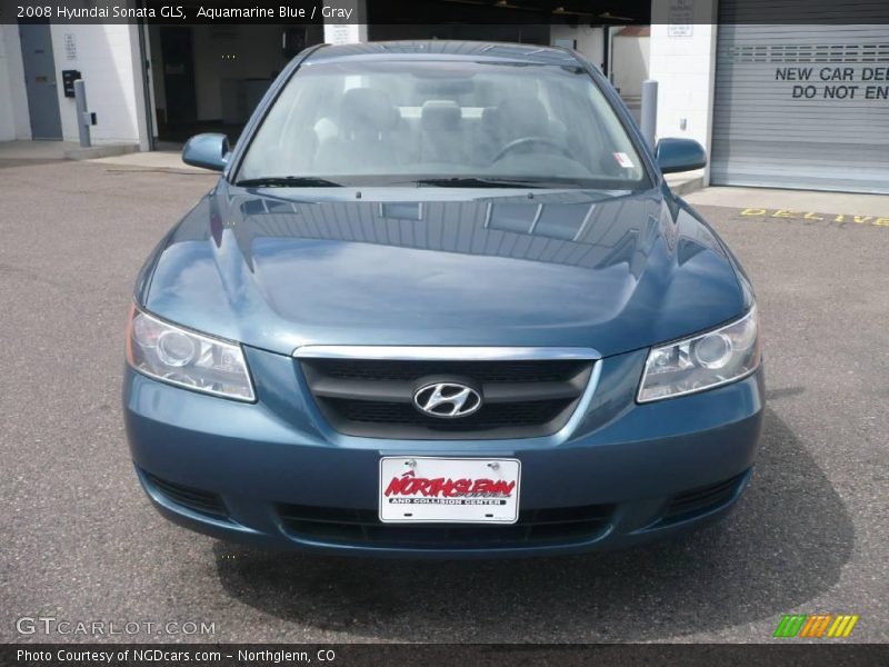 Aquamarine Blue / Gray 2008 Hyundai Sonata GLS