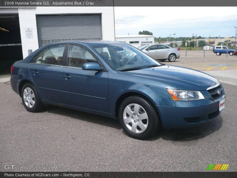 Aquamarine Blue / Gray 2008 Hyundai Sonata GLS