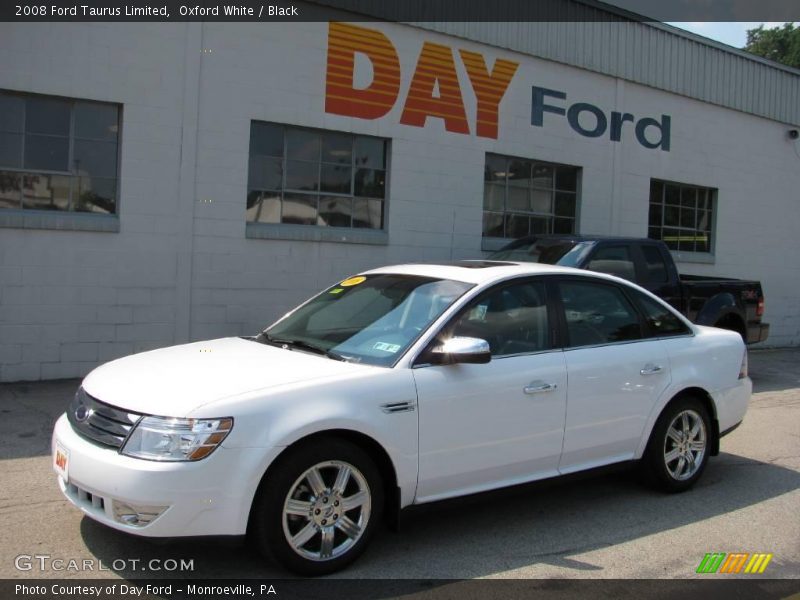 Oxford White / Black 2008 Ford Taurus Limited